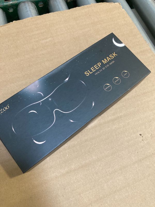 Photo 1 of MZOO Luxury Sleep Mask for Back, Side Sleeper, Complete Light Blocking Sleeping Eye Mask Night Blindfold, 3D Zero Pressure & Spacious for Lash Extensions, Breathable Soft Eye Cover Flight Nap Travel