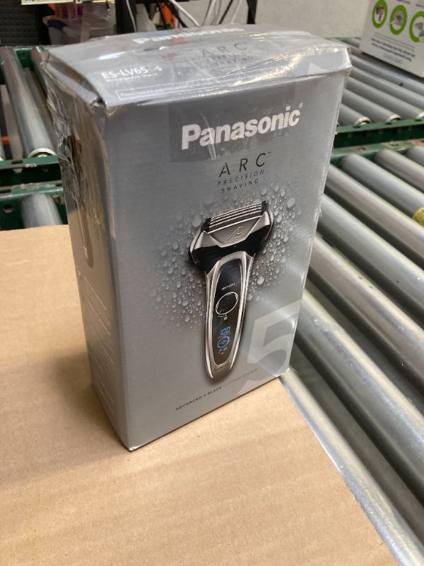 Photo 1 of Panasonic ARC5 Electric Razor for Men with Pop-Up Trimmer, Wet/Dry 5-Blade Electric Shaver with Intelligent Shave Sensor and Multi-Flex Pivoting Head – ES-LV65-S (Silver)