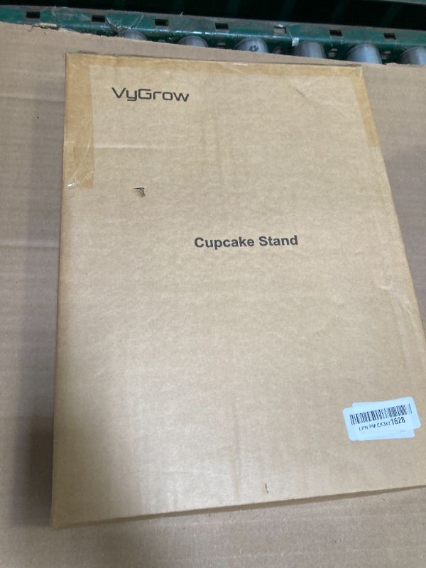 Photo 1 of VyGrow Cupcake Stand, 3-Tier Dessert Stand for 68 Cupcakes, Wood & Metal Tower Display Premium Holder Dessert Tree Tower for Wedding Graduation Birthday Christmas Party, Serving Tray