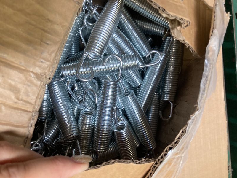Photo 1 of 72 Piece Trampoline Springs Replacement - 5.5 Inch Heavy Duty Stainless Steel Springs with T-Hook and Pulling Tool Accessories