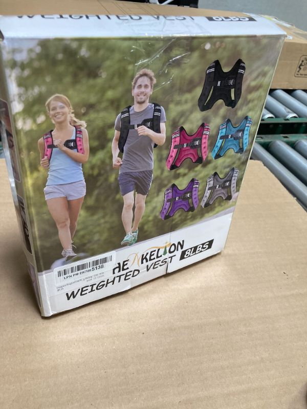 Photo 1 of Henkelion Weighted Vest Weight Vest for Men Women Kids Weights Included, Body Weight Vests Adjustable for Running, Training Workout, Jogging, Walking - Grey - 8 Lbs