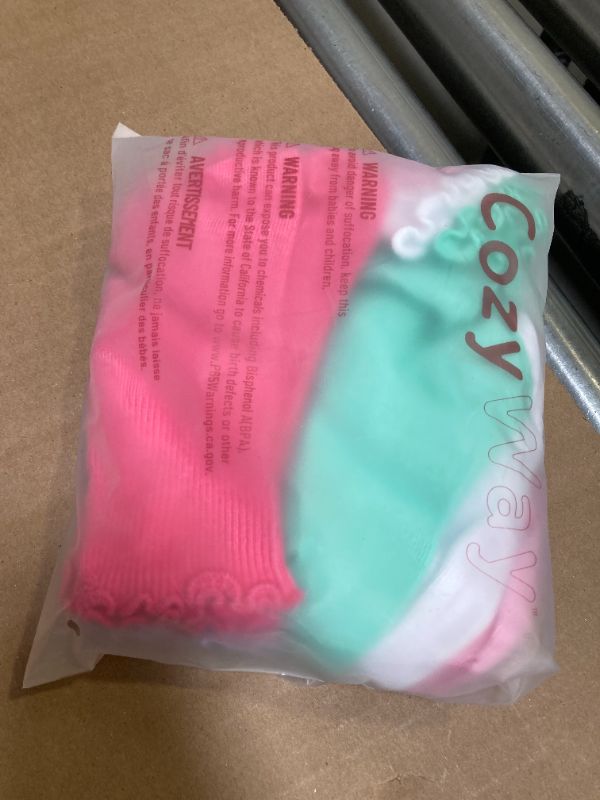Photo 1 of CozyWay Baby Ruffle Socks Baby Girl Turn Cuff Ankle Comfy Cotton Socks Infant 3T-5T Pink Yellow Green 6 Pack