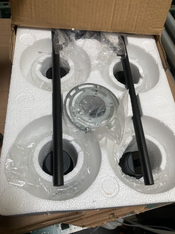 Photo 1 of 2025 Upgrade 4-Light Bathroom Light Fixtures, Black Bathroom Lights Over Mirror with Clear Glass Globe Shade, Vanity Lights for Bathroom Kitchen Living Room Hallway Cabinet Bedroom Porch
