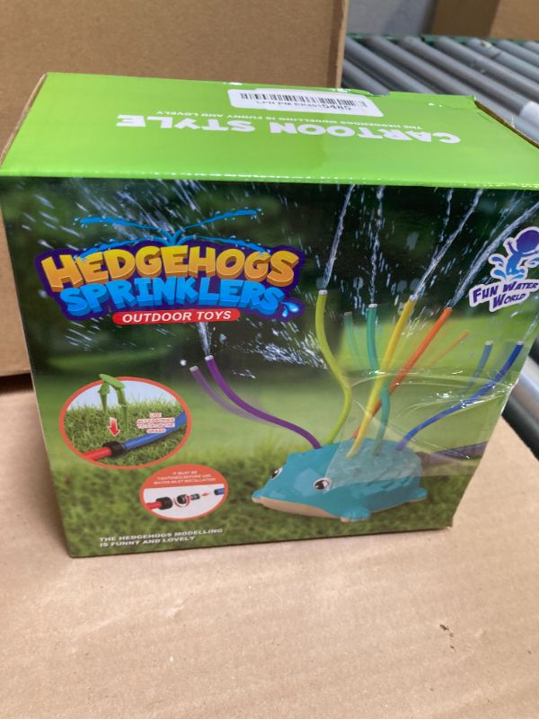 Photo 1 of 2-in-1 Water Sprinkler Toys for Kids and Aldult,Outdoor Garden Lawn Watering Toys with Water Tentacles,Attaches to Garden Hose,Summer Spray Water Fun Toys (Hedgehog)
