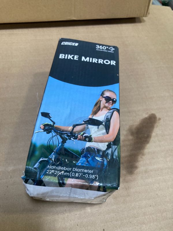 Photo 1 of 2pcs Bike Mirror Handlebar Mount 360° Adjustable, Wide Rear View Mirror Bicycle Mirrors for Handlebars with Scratch Resistant Glass, Bike Rear View Mirror for Scooter, Motorcycle, Bike Accessory