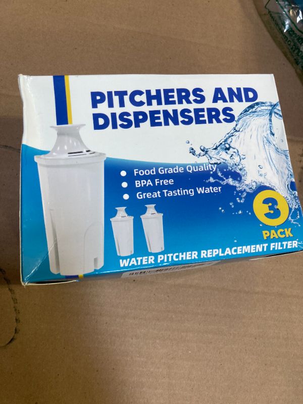 Photo 1 of Water Filter Replacement Compatible with Brita Water Pitchers and Dispensers, by DESENRUIS for Classic 35557, OB03, Mavea 107007, Reduce Chlorine and Bad Taste, BPA free, Pack of 3