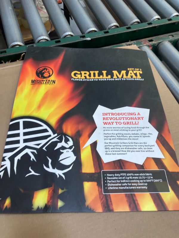 Photo 1 of Mountain Grillers BBQ Grill Mat Non-Stick - Heavy Duty Grilling Mats for Gas or Charcoal - Reusable Set of 2 Easy Use Outdoor Nonstick Mats