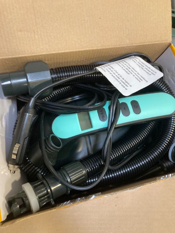 Photo 1 of 20PSI High Pressure SUP Vehicle Electric Air Pump, Inflation Paddle Board Pump for Stand Up Paddle Boards, Inflation & Deflation Function Quick Air Inflator for Paddleboards (Green)