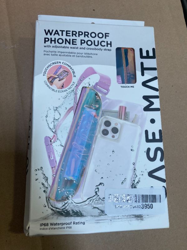 Photo 1 of Case-Mate Soap Bubble IP68 Waterproof Phone Pouch/Case with Triple Seal Protection, Adjustable Strap - Waterproof Fanny Pack for iPhone 16 Pro Max/iPhone 15 Pro Max/14/13/S25/S24/Pixel 9 - Iridescent