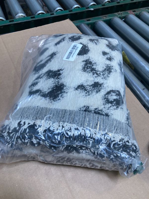 Photo 1 of MACEVIA Boho Throw Blanket for Bed, Snow Leopard Printed Blanket, Woven Boho Blankets and Throws with Tassel for Couch Sofa, All Season Home Decor Cheetah Blanket (Snow Leopard 50"×70")