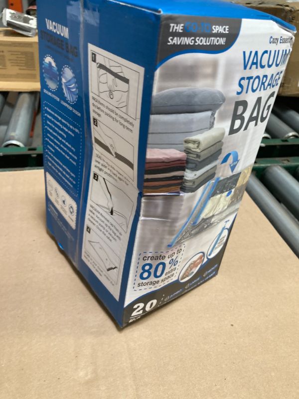 Photo 1 of 20 Pack Vacuum Storage Bags, Space Saver Bags (4 Jumbo/4 Large/4 Medium/4 Small/4 Roll) Compression for Comforters and Blankets, Sealer Clothes Storage, Hand Pump Included