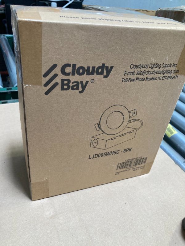 Photo 1 of CLOUDY BAY 3 inch 5 Color Ultra Thin LED Recessed Light with Junction Box, Canless Wafer Downlight, IC Rated, 8W CRI90+, 5 Color Temperature Selectable, Illumination Diameter 1-7/8inch,White, 6 Pack