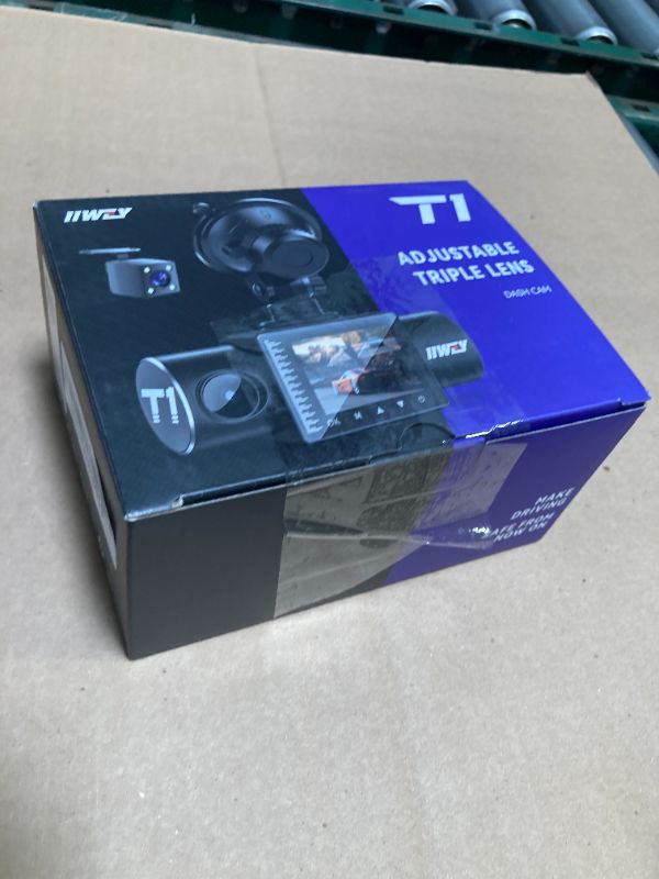 Photo 1 of iiwey Dash Cam Front Rear and Inside 1080P Three Channels with IR Night Vision Car Camera SD Card Included Dashboard Camera Dashcam for Cars HDR Motion Detection and G-Sensor for Car, Taxi, Uber