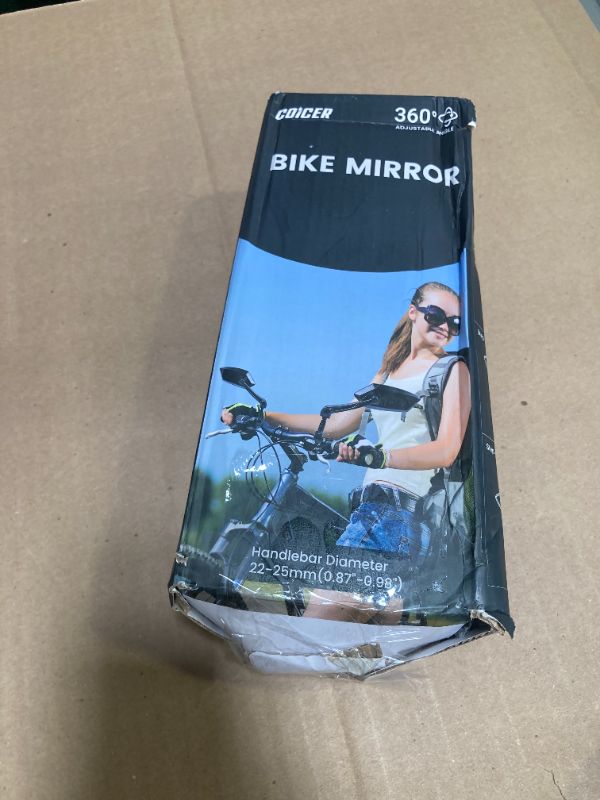 Photo 1 of 2pcs Bike Mirror Handlebar Mount 360° Adjustable, Wide Rear View Mirror Bicycle Mirrors for Handlebars with Scratch Resistant Glass, Bike Rear View Mirror for Scooter, Motorcycle, Bike Accessory