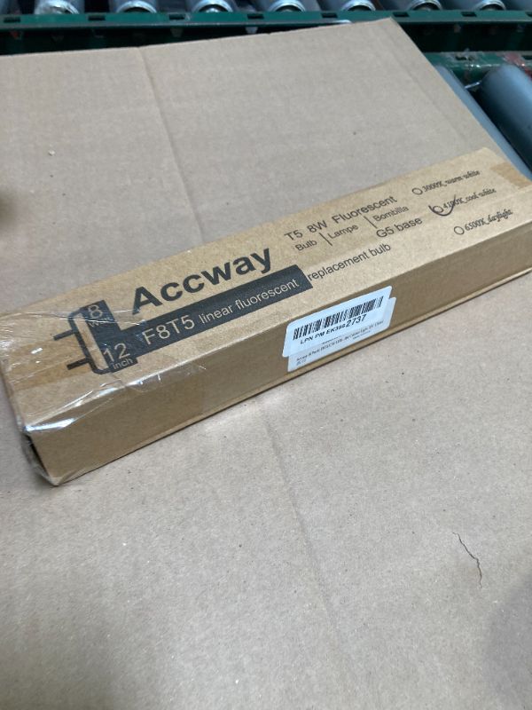 Photo 1 of Accway (6 Pack) F8T5/CW 4100K 12’’ Linear Fluorescent Light Bulb, 8W Cool White T5 Tube, G5 Mini Bi Pins Base Replacement for Under Cabinet Light, RV, Closet