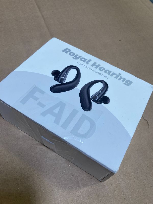 Photo 1 of Hearing Aids, Hearing Aids for Seniors with Bluetooth, Rechargeable Hearing Aid with Noise Cancellation, 5-Level Button Volume Control, OTC Hearing Amplifier for Moderate Hearing Loss, Clear Sound