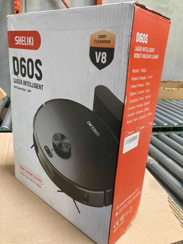 Photo 1 of Robot Vacuum and Mop, Mapping Robotic Vacuums Cleaner with LiDAR Navigation Smart & Strong Suction, WiFi/App/Alexa/Voice Control, Obstacle Avoidance, for Home, Wood/Hard Floors, Pet Hair -Grey
