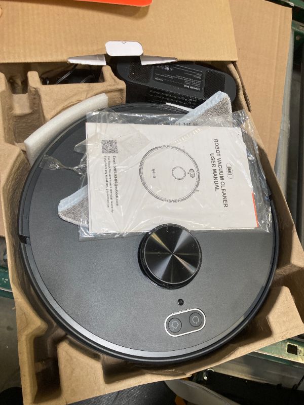 Photo 1 of Robot Vacuum and Mop, Mapping Robotic Vacuums Cleaner with LiDAR Navigation Smart & Strong Suction, WiFi/App/Alexa/Voice Control, Obstacle Avoidance, for Home, Wood/Hard Floors, Pet Hair -Grey