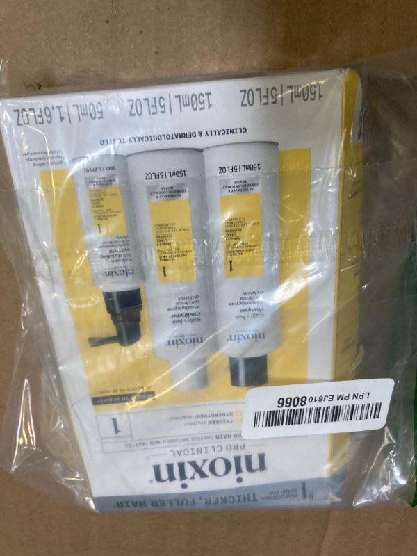 Photo 1 of Nioxin Scalp + Hair Thickening System 1 | For Natural or Untreated Hair with Light Thinning | With Niacinamide and Biotin | Trial Size | 1 Month Supply