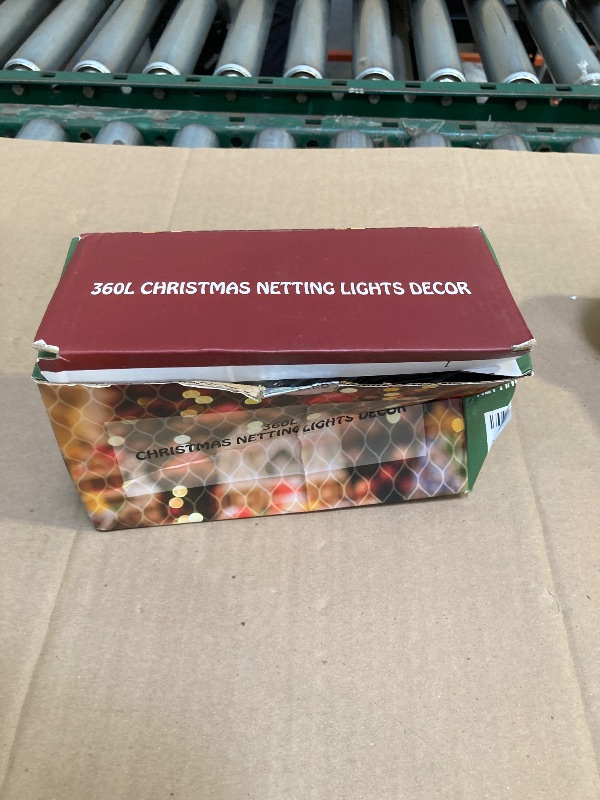 Photo 1 of Dazzle Bright Christmas Net Lights, 360 LED 12FT x 5 FT Transparent Wire Waterproof Connectable String Lights with 8 Modes Christmas Outdoor Lights for Bushes Garden Party Holiday Decoration (Green)