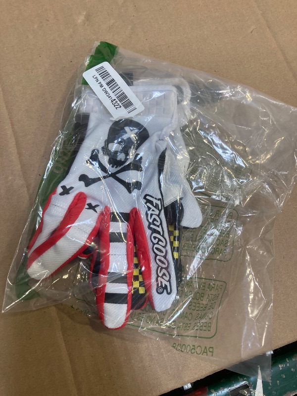 Photo 1 of FASTGOOSE Dirt Bike Motorcycle Gloves - Motocross Motorbike Riding ATV MX MTB Off Road Racing Sports Cycling (White, Small)