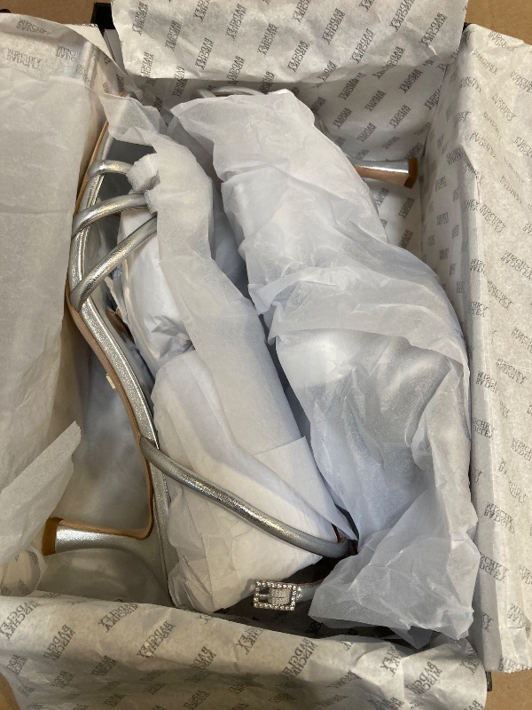 Photo 1 of Badgley Mischka Women's Loyalty Heeled Sandal, Silver, 11