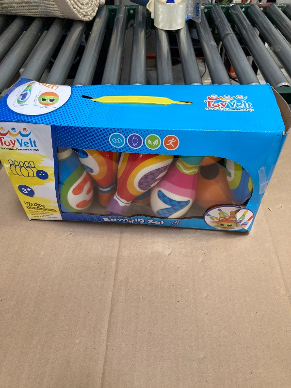 Photo 1 of ToyVelt Kids Bowling Set - with 10 Bowling Pins & 2 Balls - Educational Early Development Indoor & Outdoor Games Set - for Toddlers & Infants Boys & Girls Ages 3,4,5-12 Years Old