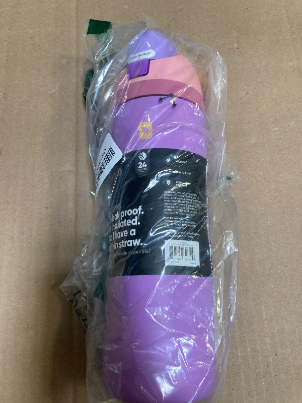 Photo 1 of Owala Disney Princess FreeSip Insulated Stainless Steel Water Bottle with Straw for Sports and Travel, BPA-Free Sports Water Bottle, 24 oz, Rapunzel
