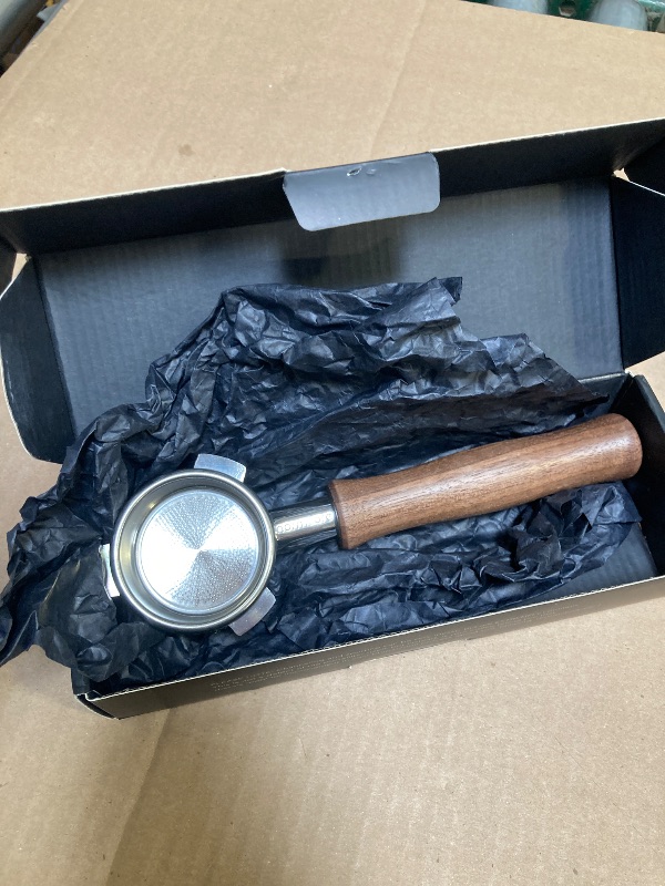 Photo 1 of Normcore 54mm Bottomless Portafilter, Naked Portafilter Fits Breville Sage Barista Express Machines, 18g Filter Basket Included, Genuine American Walnut Handle