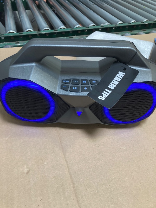 Photo 1 of Speakers Bluetooth Wireless, 80W Loud Speaker with Punchy Bass, HiFi Stereo, IPX7 Waterproof, Long Playtime, Cool Lights, TWS, Portable Speaker for Home, Outdoor, Work and Relaxation, Gifts for All