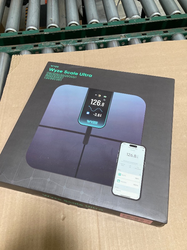 Photo 1 of Ultra, Smart Scale with 4.3" Color Display, FSA HSA Eligible, Digital Bathroom Scale for Body Weight BMI Muscle Mass Composition, Wi-Fi & Bluetooth Body Fat Scale with Heart Rate, 400 lbs (Black)