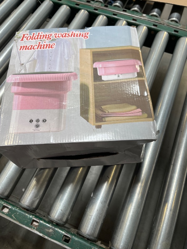 Photo 1 of Portable Small Washing machine,13L Capacity Foldable Mini Washer,Ideal for Baby Clothes, Underwear & Small Items. Perfect for Apartments, Dorms, RVs & Travel (Purple)