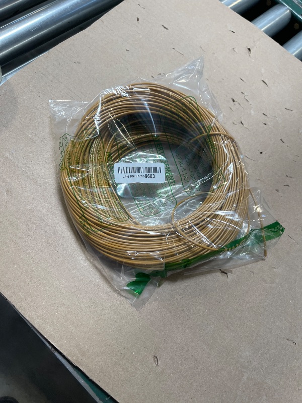 Photo 1 of Round Plastic Rattan 2.5mm Plastic Wicker Round Faux Rattan for Repairing and DIY Weaving Storage Basket (Khaki)