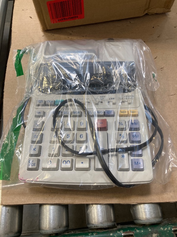 Photo 1 of Sharp EL-1801V Ink Printing Calculator, LED Display, AC, Off-White