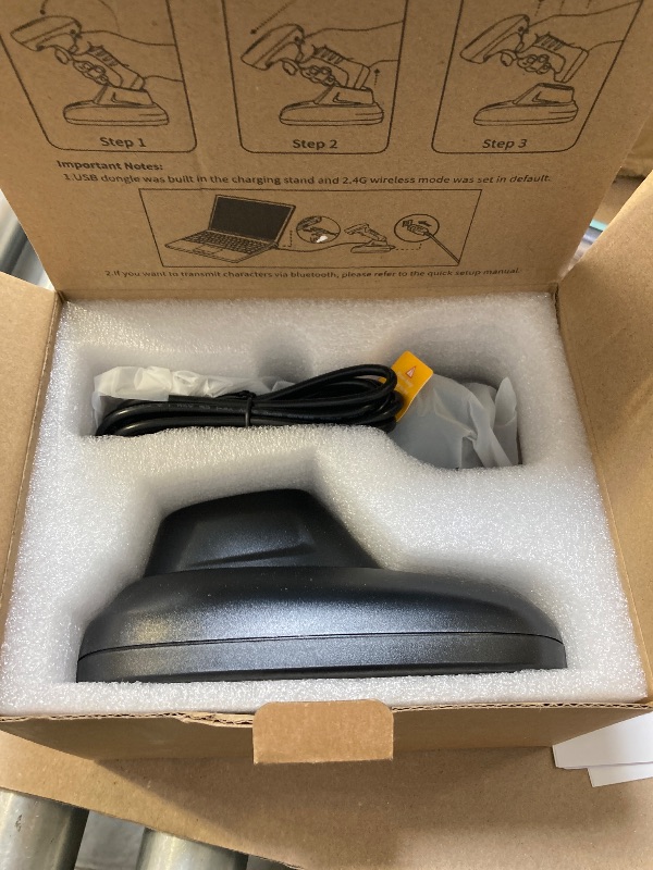 Photo 1 of NetumScan Upgraded Industrial Bluetooth QR Barcode Scanner, IP67 Waterproof & 7M Drop Proof, 2600mAh Wireless 1D 2D Bar Code Scanner with Charging Stand for Store, POS, Computer, iPhone, Android