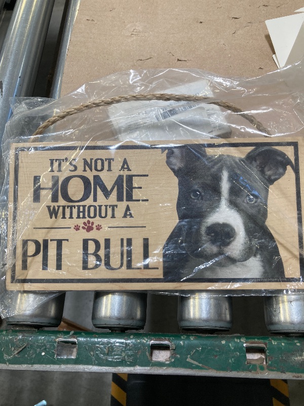 Photo 1 of Imagine This Wood Sign for Pit Bull Dog Breeds
