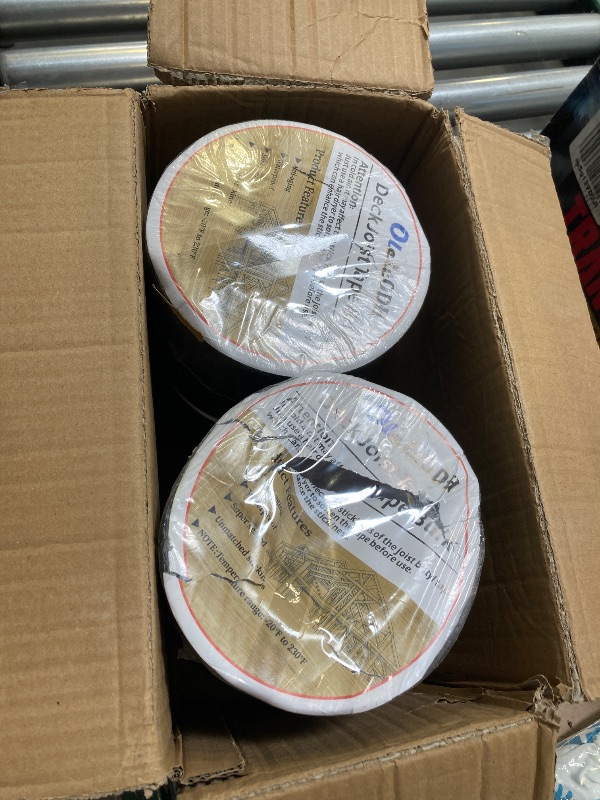 Photo 1 of Oleitodh 4 Rolls Butyl Joist Tape for decking, 4 Inch x 50 Feet Weatherproof Butyl Sealant Deck Tape Joist-Beam Deck Joist Tape Bulk for Wood Joists Decks Beams Roof