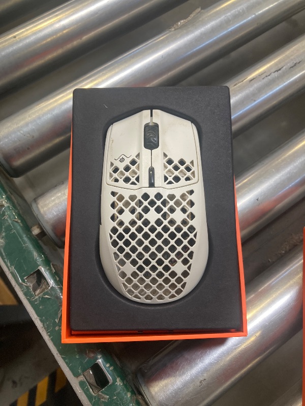 Photo 1 of SteelSeries Aerox 3 Wireless - Holey RGB Gaming Mouse - Ultra-lightweight Water Resistant Design - 18K DPI TrueMove Air Optical Sensor -Snow