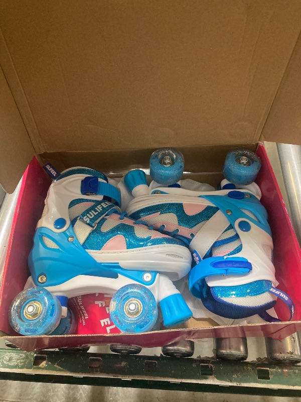 Photo 1 of SULIFEEL Ice Snow 4 Size Adjustable Light up Roller Skates for Girls Boys for Kids Small
