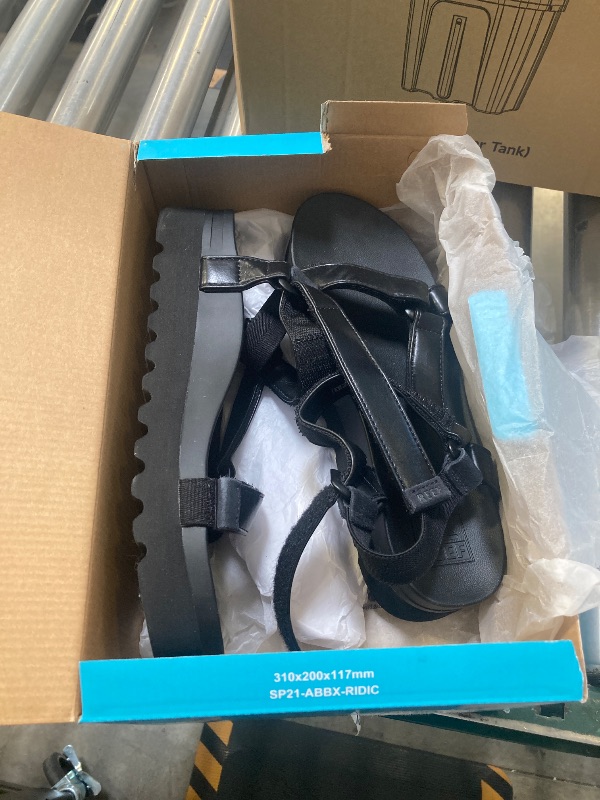 Photo 1 of REEF Cushion Rem Hi Womens Platform Sandal, Adjustable Strap, Arch Support and Heel Cupping, Coco Black, 9.5