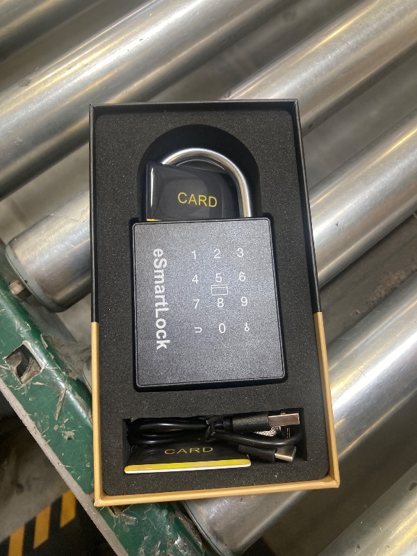 Photo 1 of eLinkSmart Heavy Duty Smart Padlock with Key, Pad Lock with Code Keypad, Weatherproof Bluetooth RFID Keyless Electronic Digital Combination Lock for Gate Outdoor Fence Storage Unit Locker Shed Pool