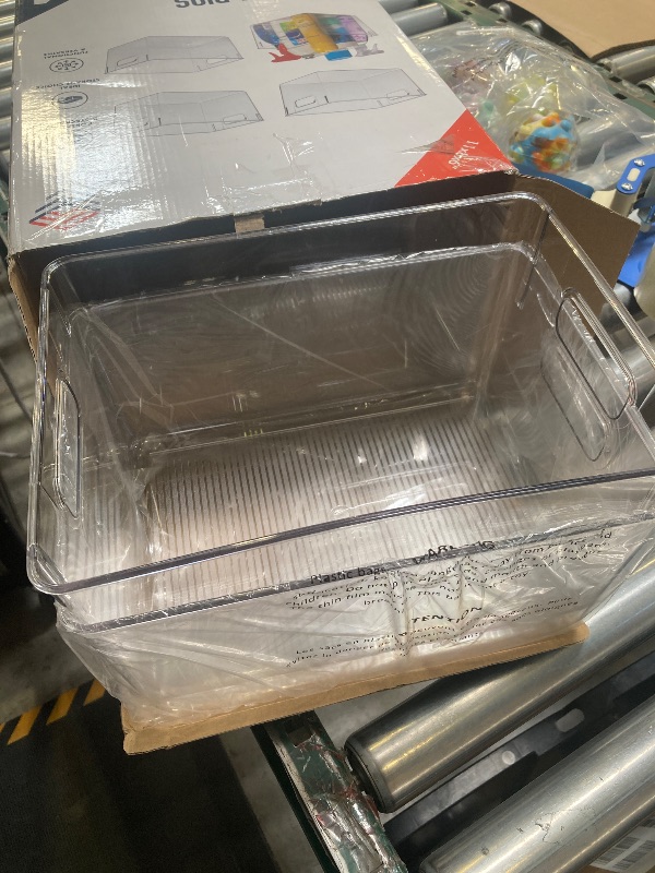 Photo 1 of ClearSpace Clear Plastic Storage Bins – Pantry Organizers & Storage Containers, Cabinet Organizer - Home Organization Must Haves for Kitchen, Laundry Room, Office, Closet, Garage & Freezer