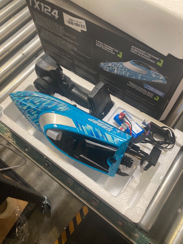 Photo 1 of BEZGAR RC Boat, 16 inch Big Brushless Remote Control Boat for Adults and Kids, 35+ KPH Fast Speed RC Boats with 2000mAh Large Rechargeable Battery - TX124