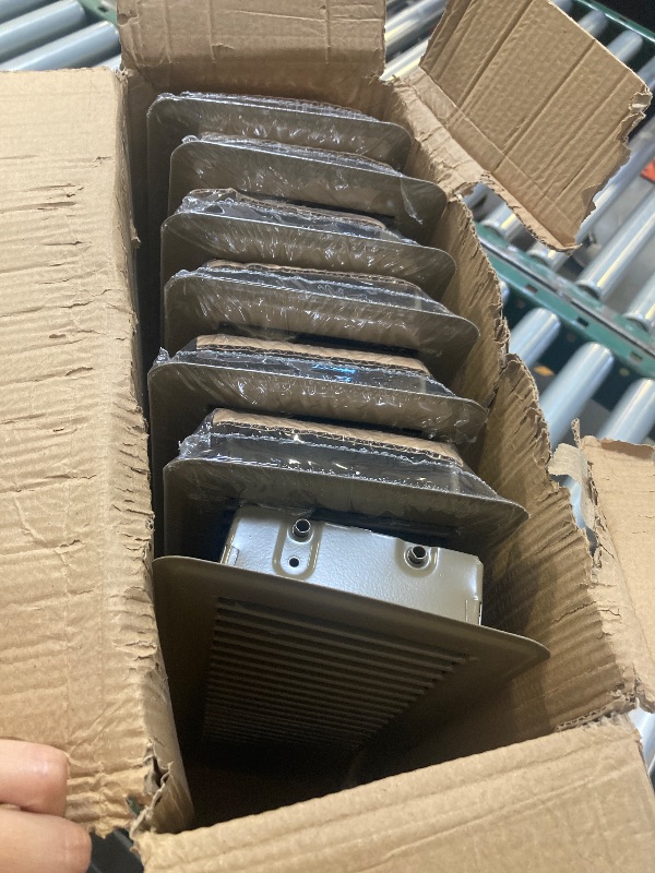 Photo 1 of [7 Pack] Fits 4x14 and 14x4 Duct Opening | Floor Register with Louvered Design by Handua | Heavy Duty Walkable Design with Damper | Floor Vent Grille | Easy to Adjust Air Supply Lever | Brown