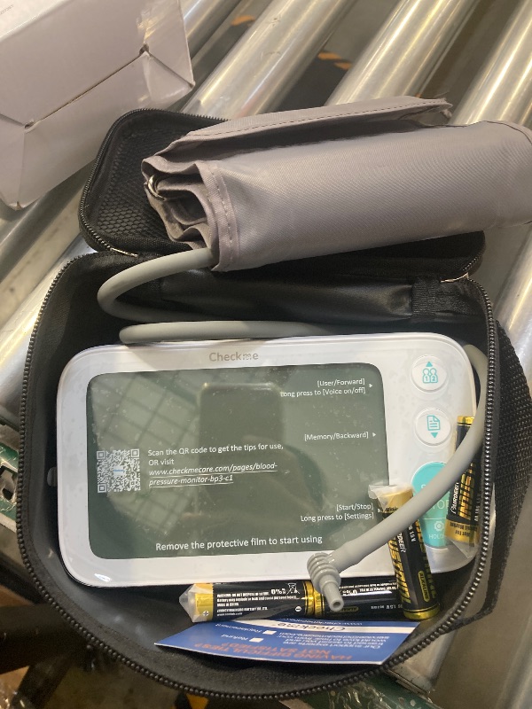 Photo 1 of Checkme Blood Pressure Monitors for Home Use, Automatic Digital BP Machine with Bluetooth, Dual Display with 7 Days Trends, XL Size Cuff 8.7-17.7?, 2 * 250 Storage, Dual Power Supply, Voice Broadcast