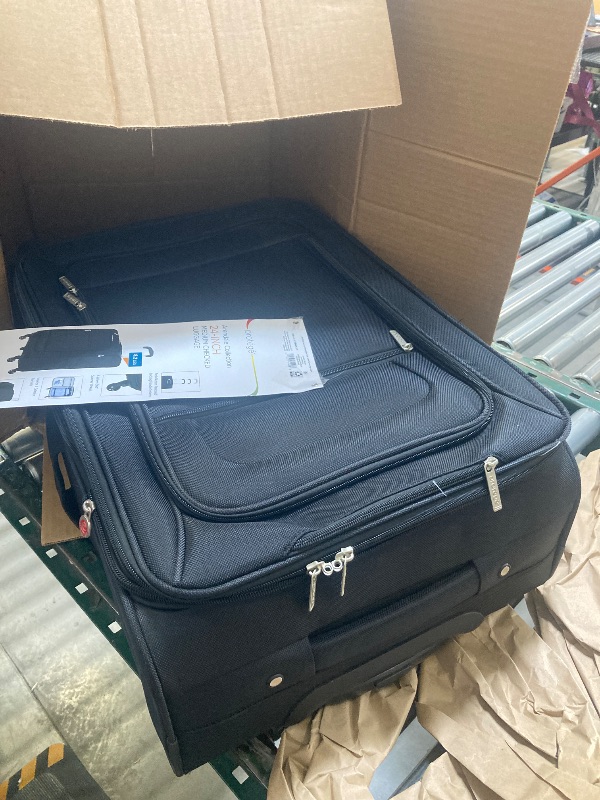 Photo 1 of Protege Arendale 24" Softside Expandable Rolling Spinner Luggage, Black
