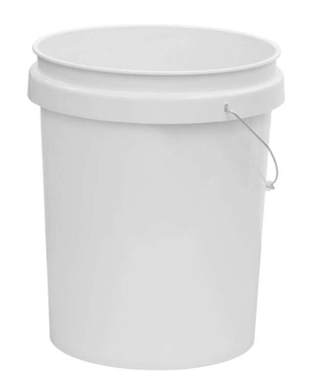 Photo 1 of United Solutions 5 Gallon Round Utility Bucket Comfort Handle Plastic White PN0149 1 Each