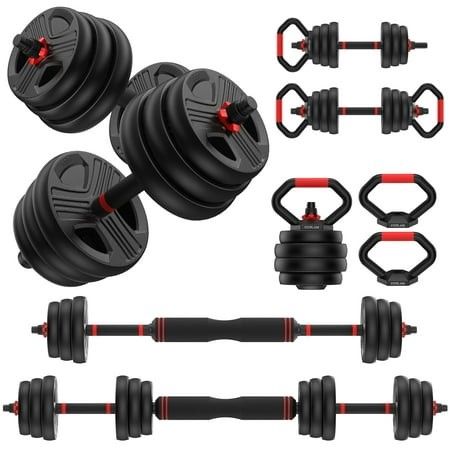Photo 1 of 90lbs Free Weight Set with Connector 6 In1 Dumbbells Set Used as Barbell Kettlebells Push up Stand Fitness Exercises for Home Gym Suitable Men/Women
