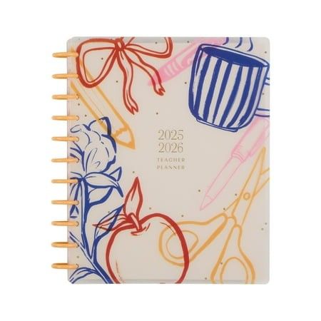 Photo 1 of Happy Planner Sunday Brunch Disc-Bound 12-Month Academic Teacher Planner July 2025 –Customizable Classroom Organizer with Monthly & Weekly Layouts
