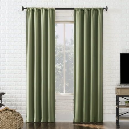 Photo 1 of Sun Zero Avery Total 100% Blackout Rod Pocket Curtain Panel 40 X84 Sage Green